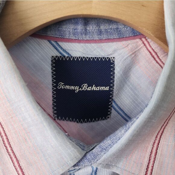 Tommy Bahama shirt linen blend long sleeve button down shirt - Picture 2 of 11